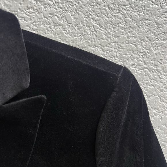 Talbots NWT Womens Sz 2 Black Velvet Dressy Blazer Jacket Single Button - Picture 5 of 8